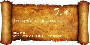 Tulipán Agapion névjegykártya